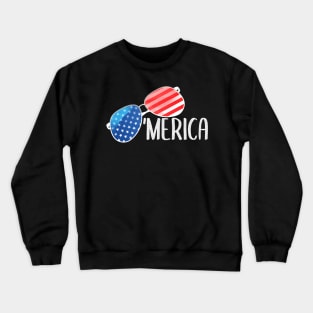 Merica Sunglasses 4th of July Crewneck Sweatshirt